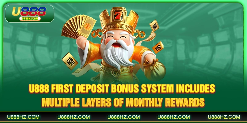 U888 First Deposit Bonus - Double Your Starting Capital 2 U888 first deposit bonus system includes multiple layers of monthly rewards